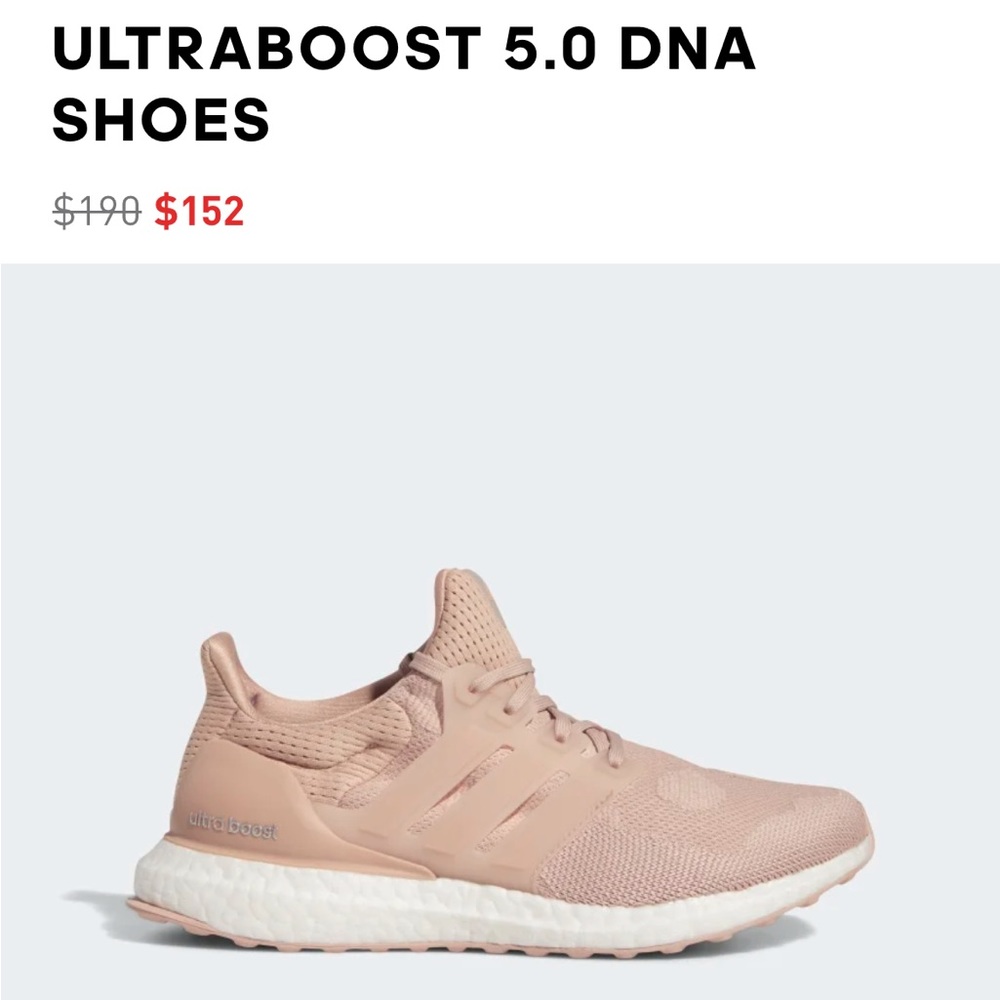 Pink Adidas Ultraboost Running Shoes